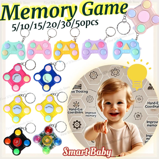 5-50PCS Memory Training Game for Kids Clearance Button Toy Mini game Video Game Party Favors School Birthday Gift Class Prizes