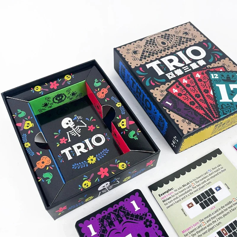 Trio Board Game Strategic Card Matching Fun for Friends Couples and Family Perfect Game Night Entertainment for All Ages