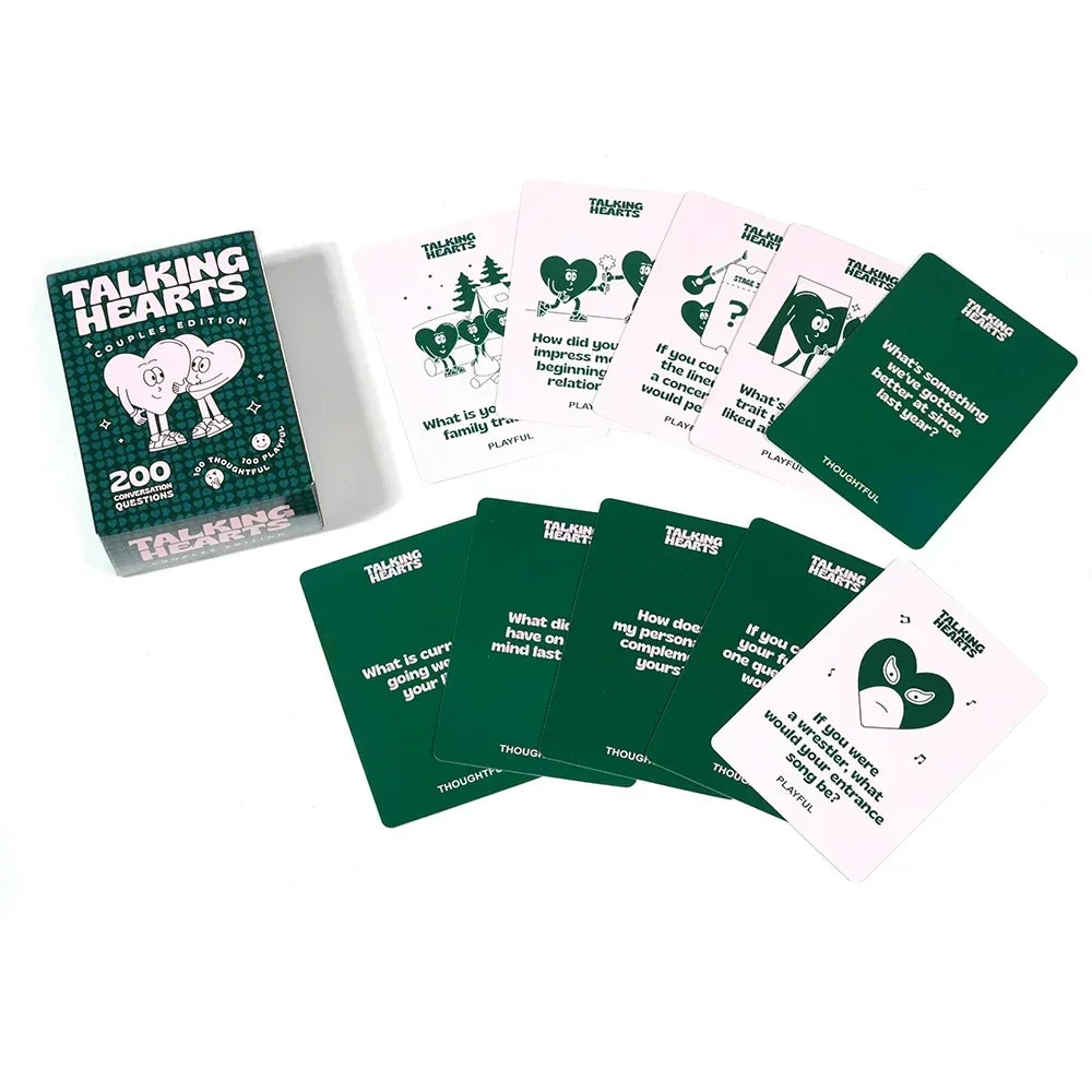 Taklig Hearts Card Game Board games Romantic Couple Fun Interactive Card Games Talking Hearts Conversation Cards Valentines