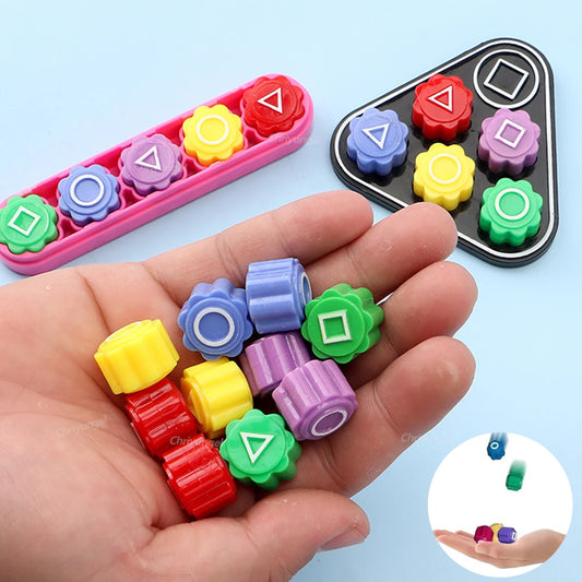 Newest Hot Stone Catching Toy Folk Game Sets Plastic Dice Family Party Game Props Improve Hand-eye Coordination Kids Toys