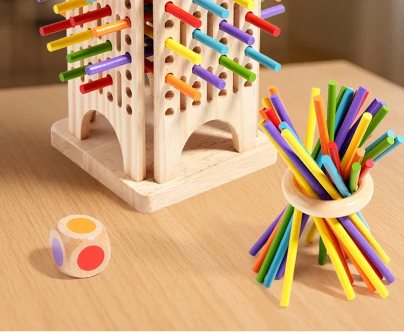 Wooden Stick Strategy Game for Kids Thinking Training Interactive Puzzle Toy Wooden Balance Battle Game for Family Party Fun