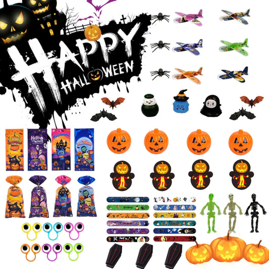 Halloween Party Favors Kids Simulated Scorpion Spider Pumpkin Ghost Power Car Fun Spring Coil Toy Set Halloween Gift For Kids