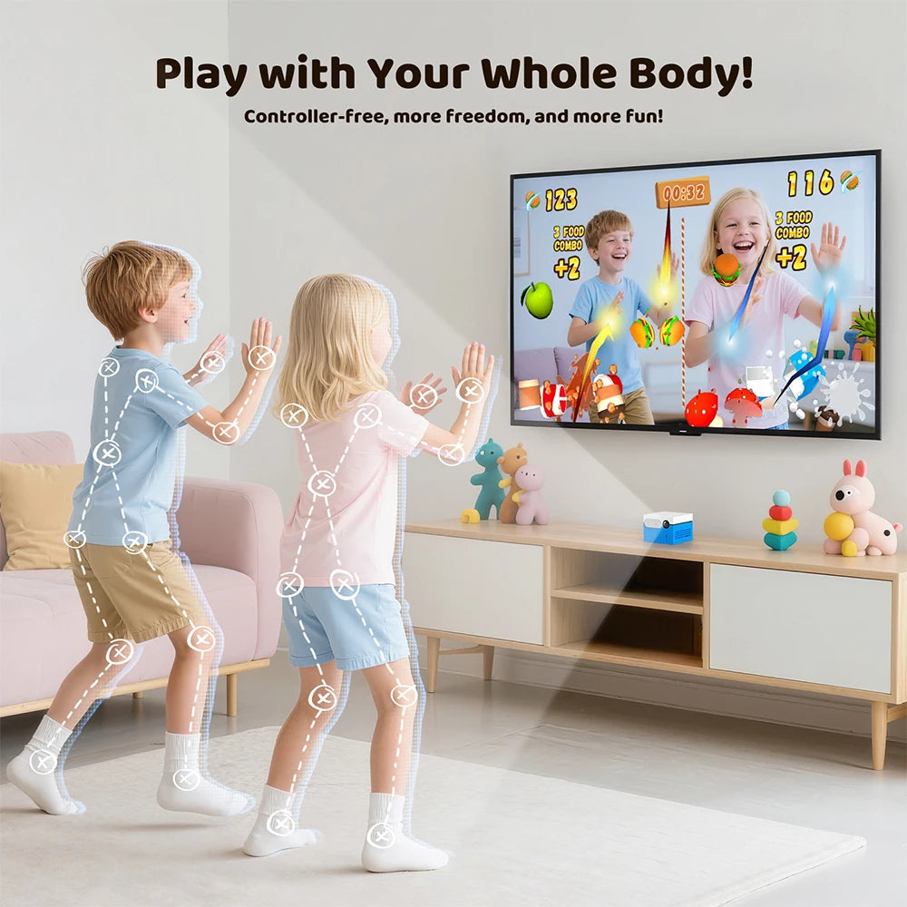 KINHANK MotionX Gaming Console with 20+Games for Kids & Families,Continuous Updates,Plug & Play Indoor Active Play System