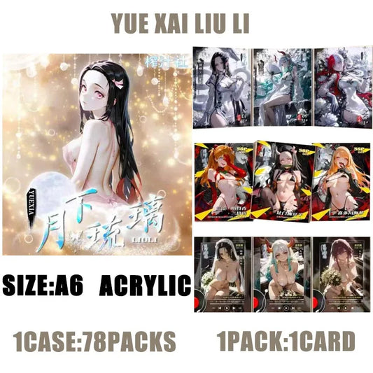 Moonlight Glass Wholesales Goddess Collection Card A5 Acrylic Card Waifu Hobby Doujin Card Playing Cards Games Toys Gift