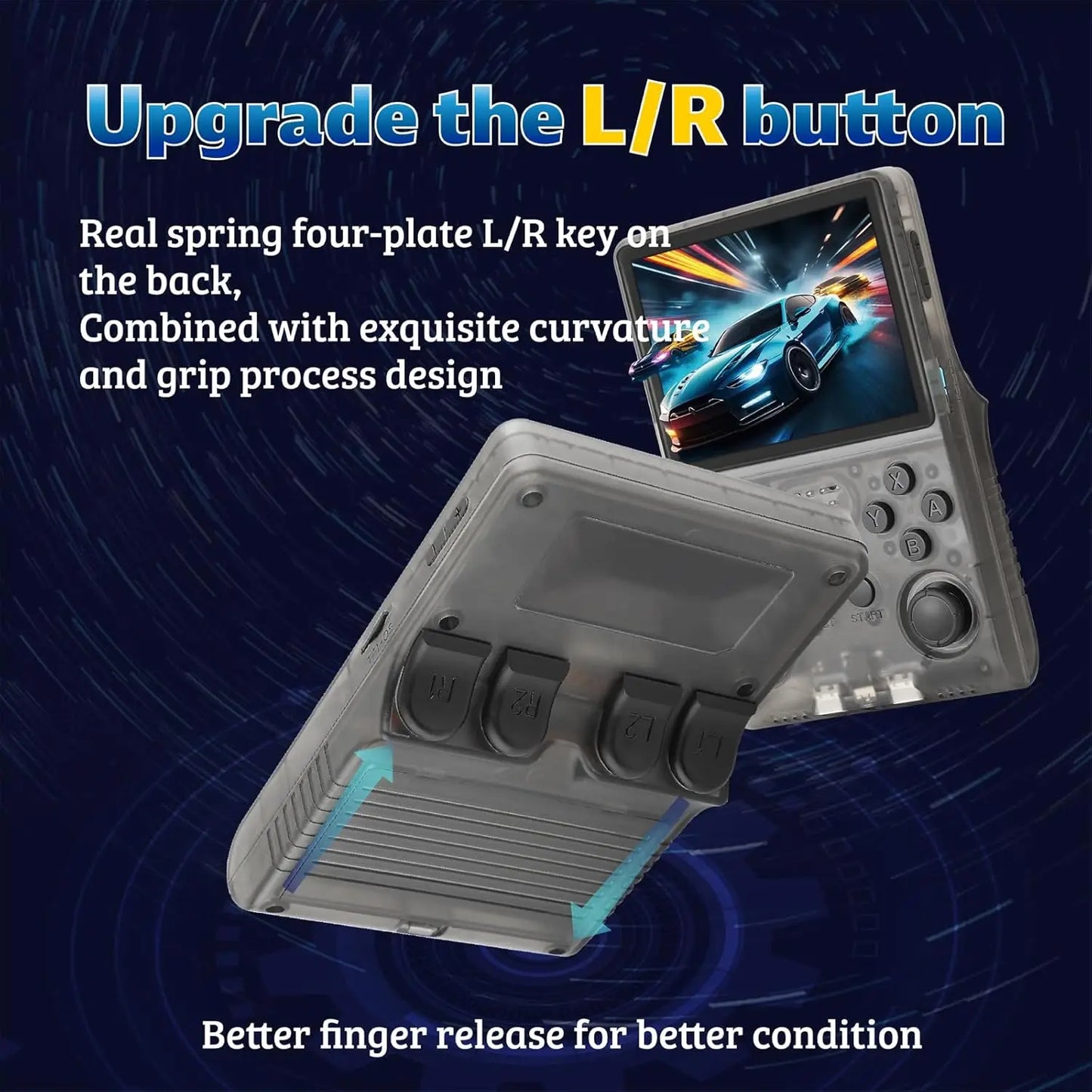 R40S Pro Game Console Retro Handheld Game Linux System 3.5 Inch IPS Screen Mini Potable Pocket Video Game Consola 256G Game Kid