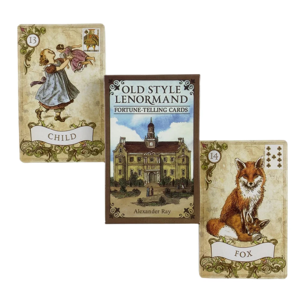 Old Style Lenormand Fortune-Telling Oracle Cards Tarot Divination Deck English Vision Edition Board Playing Game For Party