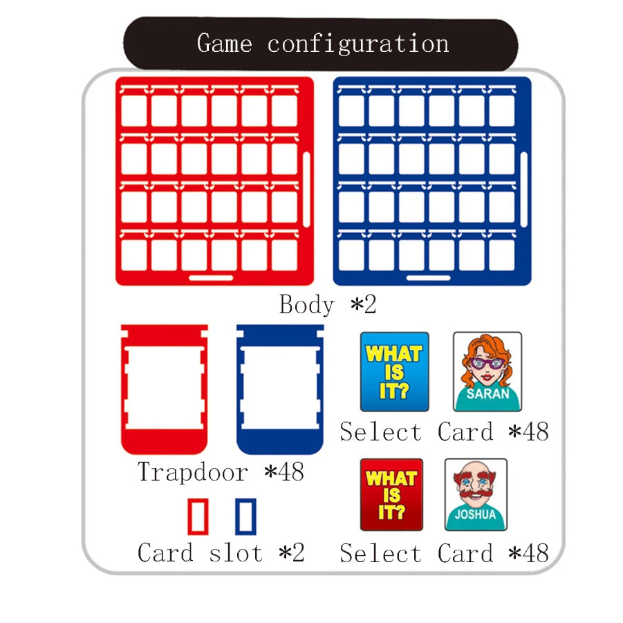 Guess who I am Board game Card game Children's puzzle board toy board parent-child interactive intelligence