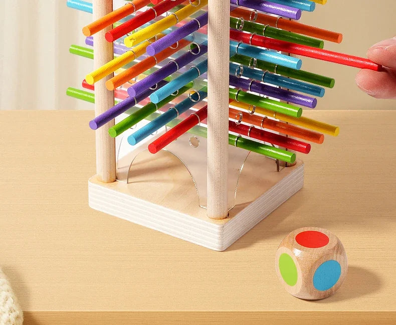 Wooden Stick Strategy Game for Kids Thinking Training Interactive Puzzle Toy Wooden Balance Battle Game for Family Party Fun