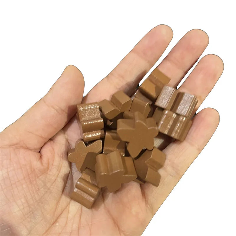 100 Wooden Meeples 14 colors 16mm Extra Board Game Pawns Pieces Replacement Tabletop Gaming components and Upgrade Accessories