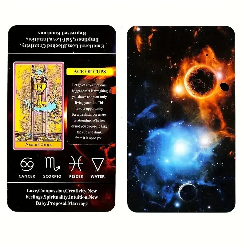 1 Box Tarot with Keywords Tarot Deck Divination Board Game Family Party Entertainment Cards for Beginners And Collectors