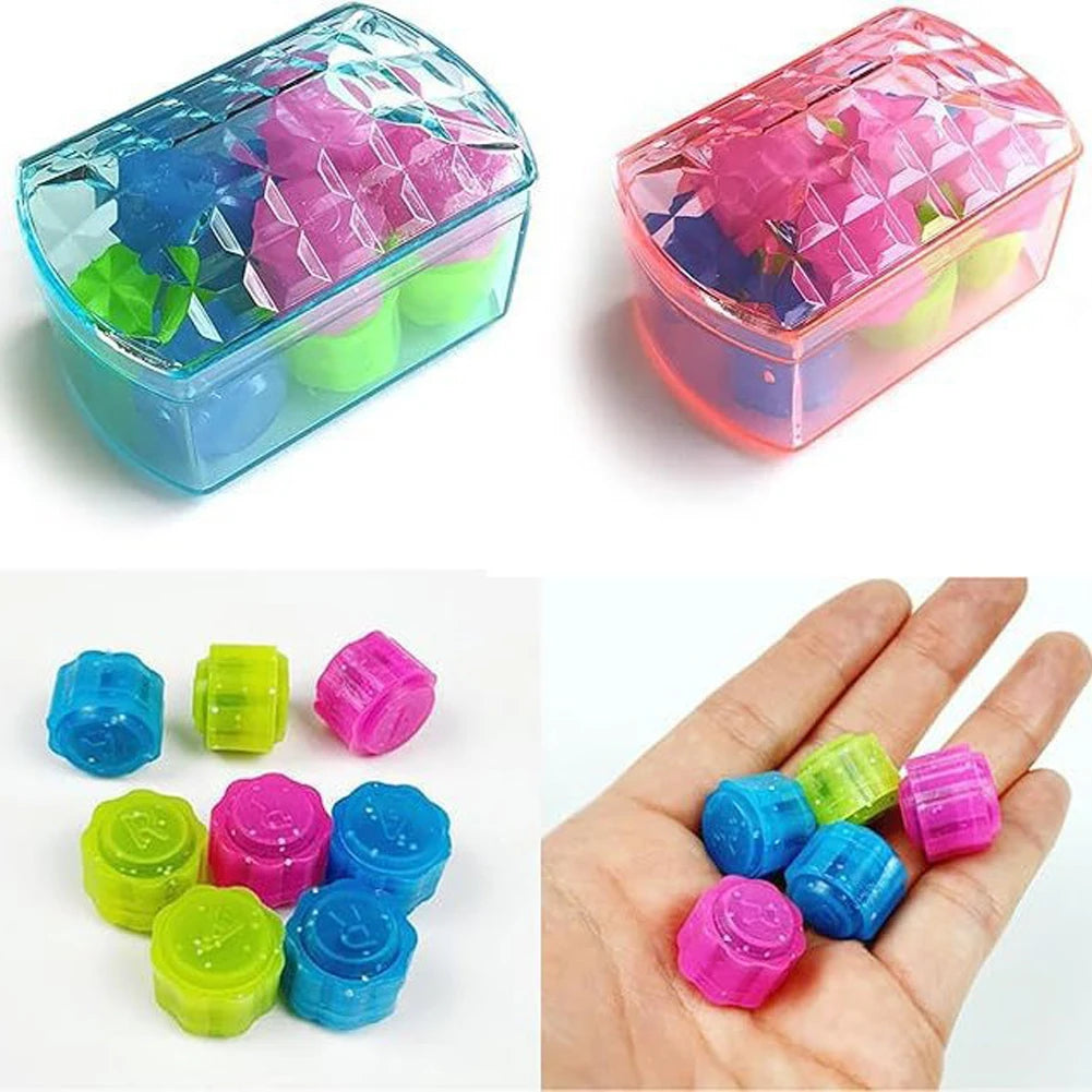 12pcs Korea Traditional Play Game Gonggi Jack Stone Pebbles Set Box Exercise Colorful Fun Stress Relief Toy for Kids and Adults