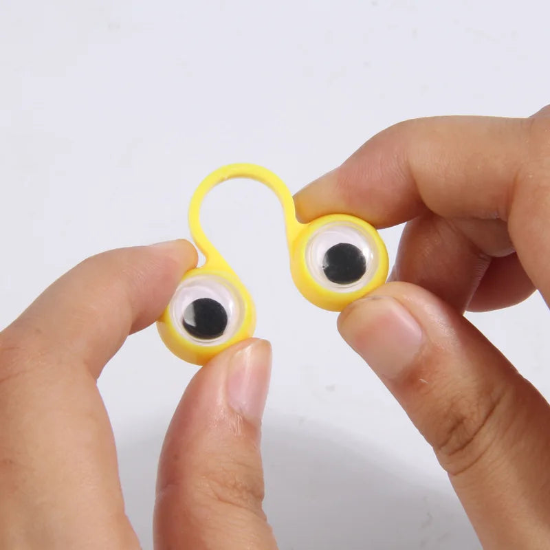 20pcs Wiggle Eyeball Finger Puppet Plastic Rings Toys for Kids Birthday Party Favor Practical Jokes Games Gifts Bag Fillers