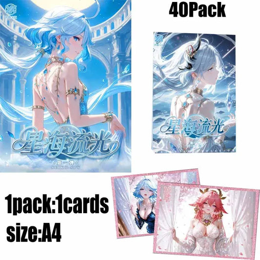 Goddess Story Booster Box Case Beautiful Girl Acrylic Cards Wave 1 A4 Wholesale Party Games Adult Collection