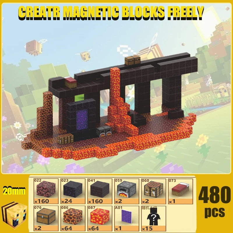 Magnetic building blocks, suitable for boys and girls, a set of magnetic cubes for children over 3 years old, DIY, STEM toys