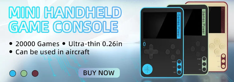 Handheld Game Console 500 Classic Games LCD Portable Retro Video Mini Game Console Rechargeable Great Gift for Kids and Adults