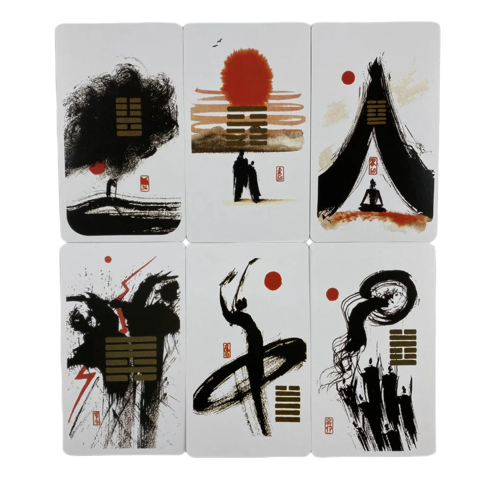 I Ching Tarot Cards Wisdom Of China A 64 Oracle English Visions Divination Edition Deck Borad Playing Games