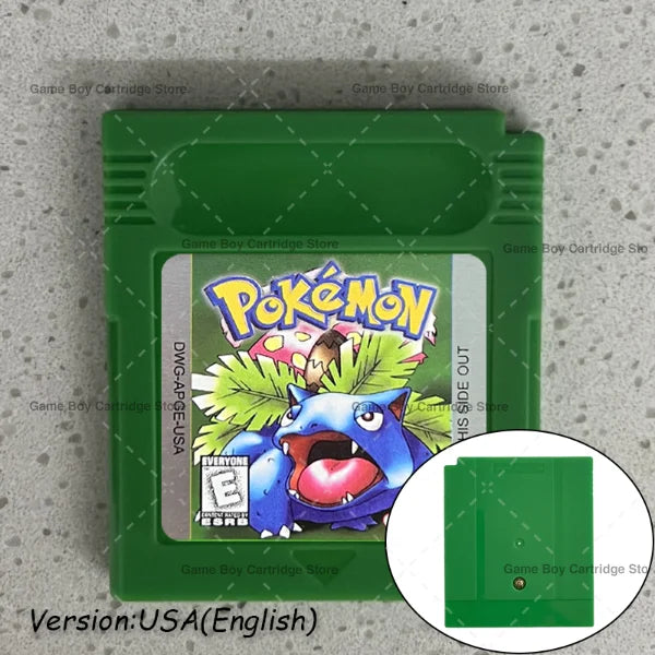 GBC Video Game Cartridge Console Card Pokemon Blue/Crystal/Green/Gold/Red/Silver/Yellow High Quality with Multi-language