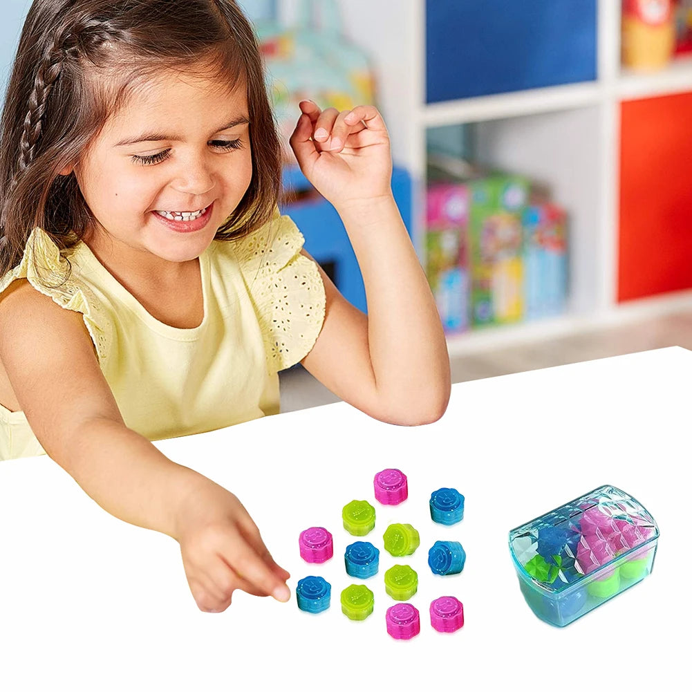 12pcs Korea Traditional Play Game Gonggi Jack Stone Pebbles Set Box Exercise Colorful Fun Stress Relief Toy for Kids and Adults