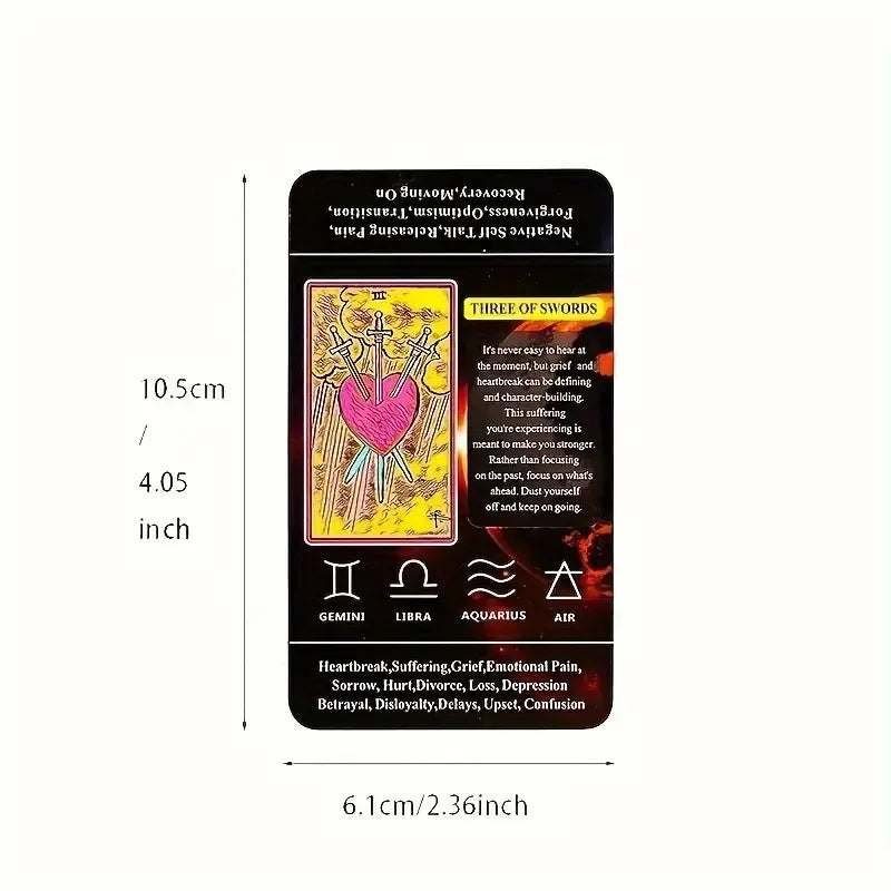 1 Box Tarot with Keywords Tarot Deck Divination Board Game Family Party Entertainment Cards for Beginners And Collectors