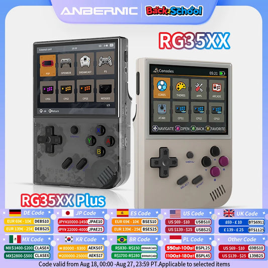 ANBERNIC RG35XX Plus/RG35XX Retro Handheld Game Console 3.5″ IPS Screen Linux Portable Video Game Player Support HD-M-I TV Outpu