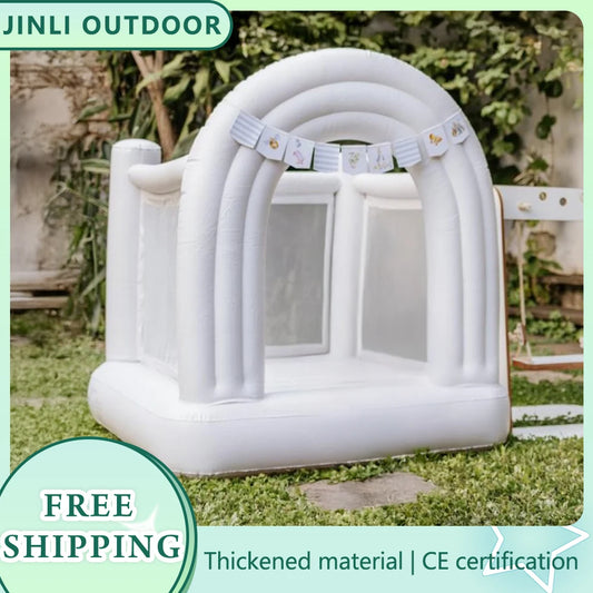 Rainbow Bounce House 1~6 Years Birthday Gift Children's Mini Inflatable Castle PVC Kids Toy Children's Castle Safe Silent