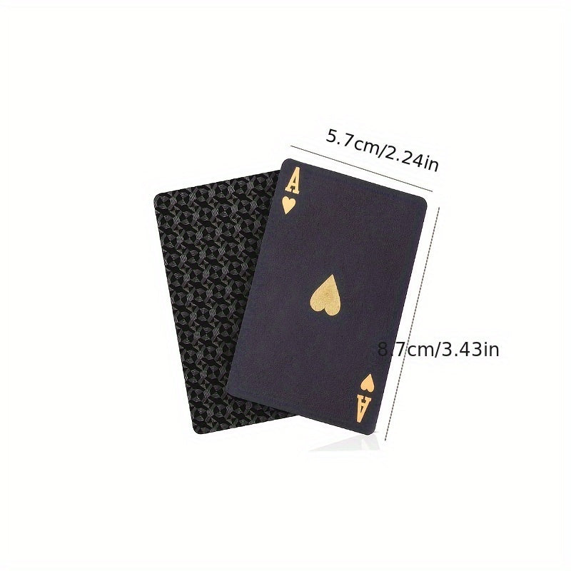 24K Gold Waterproof Playing Cards Plastic Poker Game PET Table Games Halloween Christmas Family Game Nights Board Game Gift