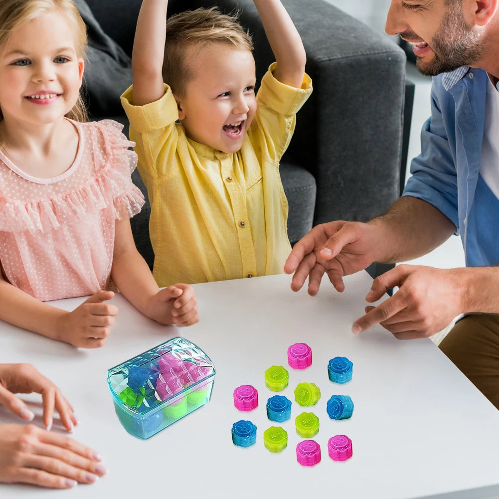 12pcs Korea Traditional Play Game Gonggi Jack Stone Pebbles Set Box Exercise Colorful Fun Stress Relief Toy for Kids and Adults