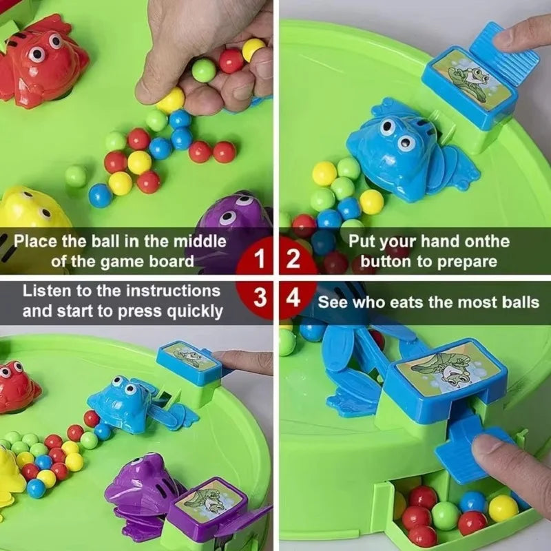 Frog Eating Bean Children Toy Greedy Bean Parent Child Interactive Fun Double Boys and Girls Puzzle Desktop Game