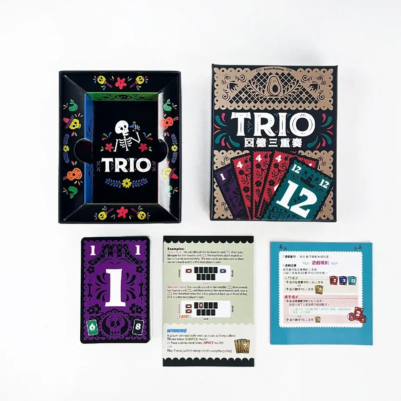 Trio Board Game Strategic Card Matching Fun for Friends Couples and Family Perfect Game Night Entertainment for All Ages