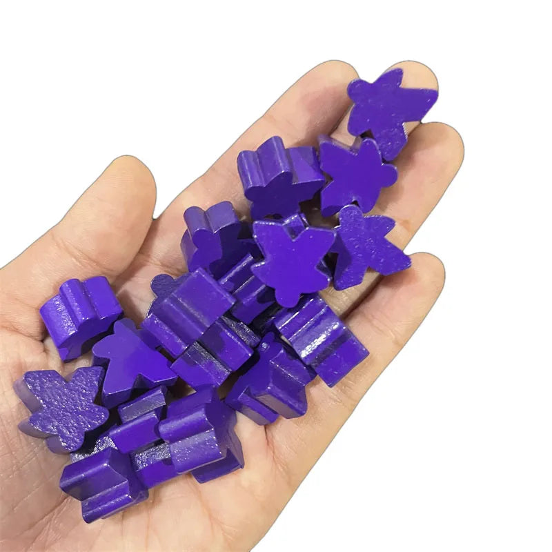 100 Wooden Meeples 14 colors 16mm Extra Board Game Pawns Pieces Replacement Tabletop Gaming components and Upgrade Accessories