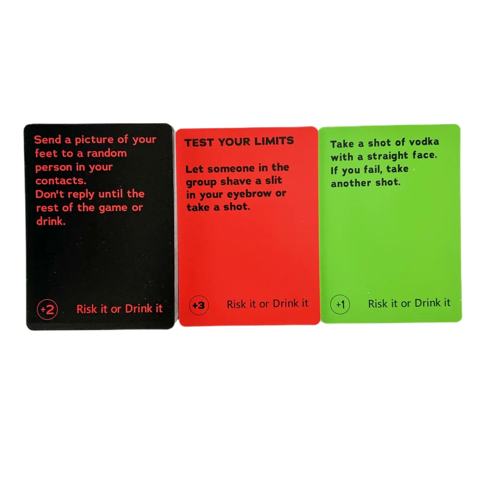 Risk It Or Drink It Fun Party Game For College Card Game Drinking Game Pregame Night Hilarious Dares Challenges Questions Adult