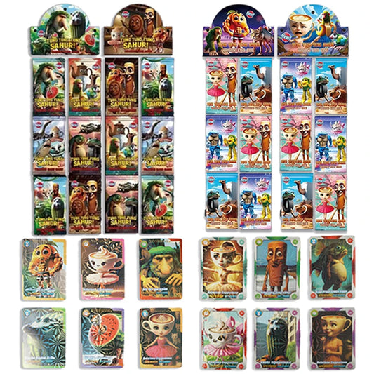 Italian Brainrot Tung Sahur Cards Tralalero Tralala Collection Card Bombardino Crocodilo Shimpanzini Bananini Battle Carte Toys