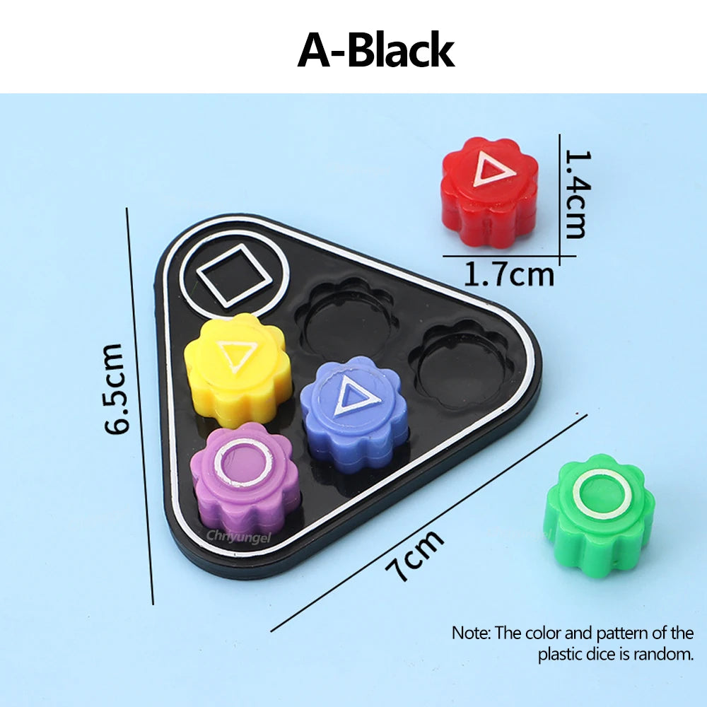 Newest Hot Stone Catching Toy Folk Game Sets Plastic Dice Family Party Game Props Improve Hand-eye Coordination Kids Toys
