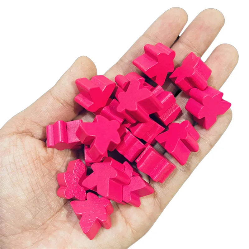 100 Wooden Meeples 14 colors 16mm Extra Board Game Pawns Pieces Replacement Tabletop Gaming components and Upgrade Accessories