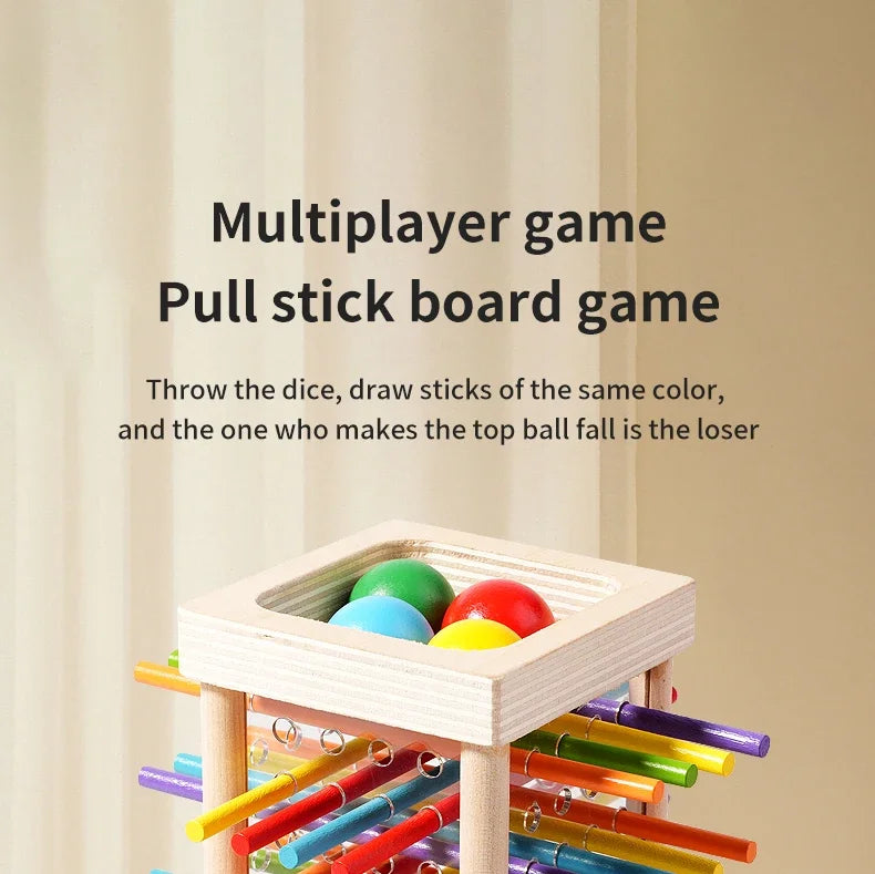 Wooden Stick Strategy Game for Kids Thinking Training Interactive Puzzle Toy Wooden Balance Battle Game for Family Party Fun