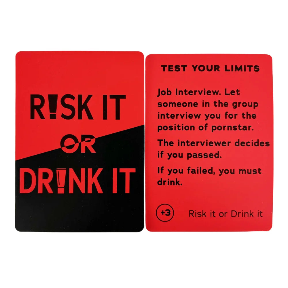 Risk It Or Drink It Fun Party Game For College Card Game Drinking Game Pregame Night Hilarious Dares Challenges Questions Adult