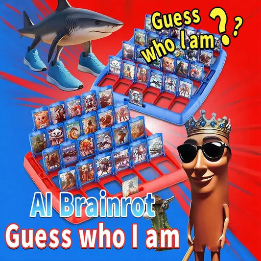 98pcs Cards/Set Brainrot Italian Guess Who I Am Puzzle Card Games Tralalero Tralala Tungtungtung Sahur brr brr patapim Toy Gifts