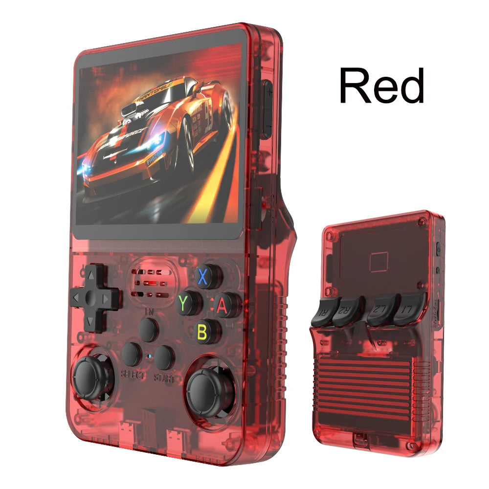 Open Source R36S Retro Handheld Video Game Console Linux System 3.5 Inch IPS Screen Portable Pocket Video Player R35S 64GB Games