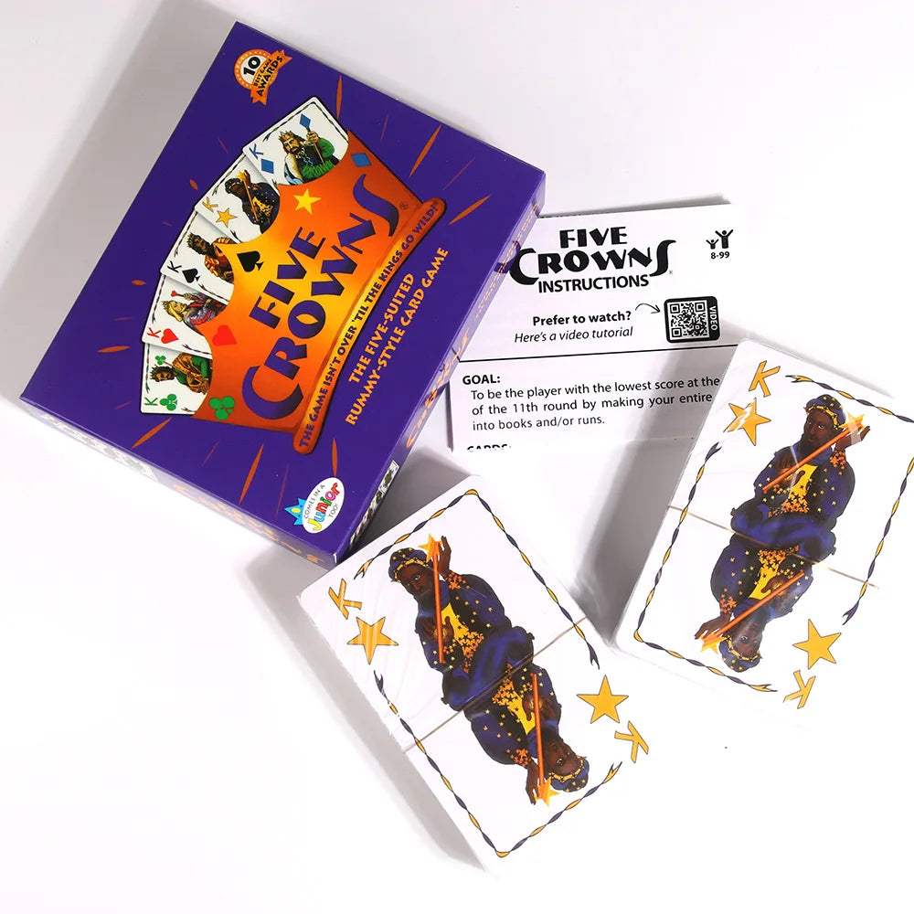 SET Enterprises Five Crowns Card Game Purple High Quality Special Style Board Game Funny Friends Family Interactive Game