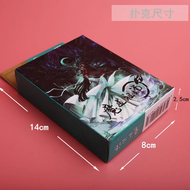 54Pcs Cards Anime Genshin Impact Cosplay Board Game Cards Jujutsu Bleach Hardcover Poker Toy Gift With Box