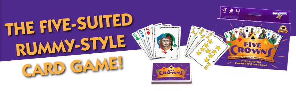 SET Enterprises Five Crowns Card Game Purple High Quality Special Style Board Game Funny Friends Family Interactive Game