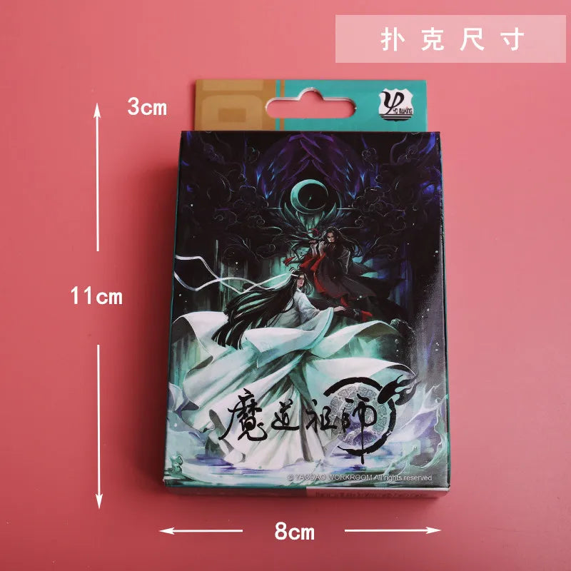 54Pcs Cards Anime Genshin Impact Cosplay Board Game Cards Jujutsu Bleach Hardcover Poker Toy Gift With Box