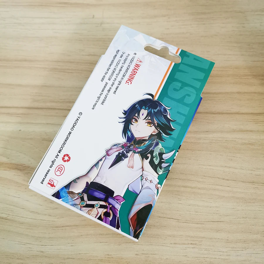54Pcs Cards Anime Genshin Impact Cosplay Board Game Cards Jujutsu Bleach Hardcover Poker Toy Gift With Box
