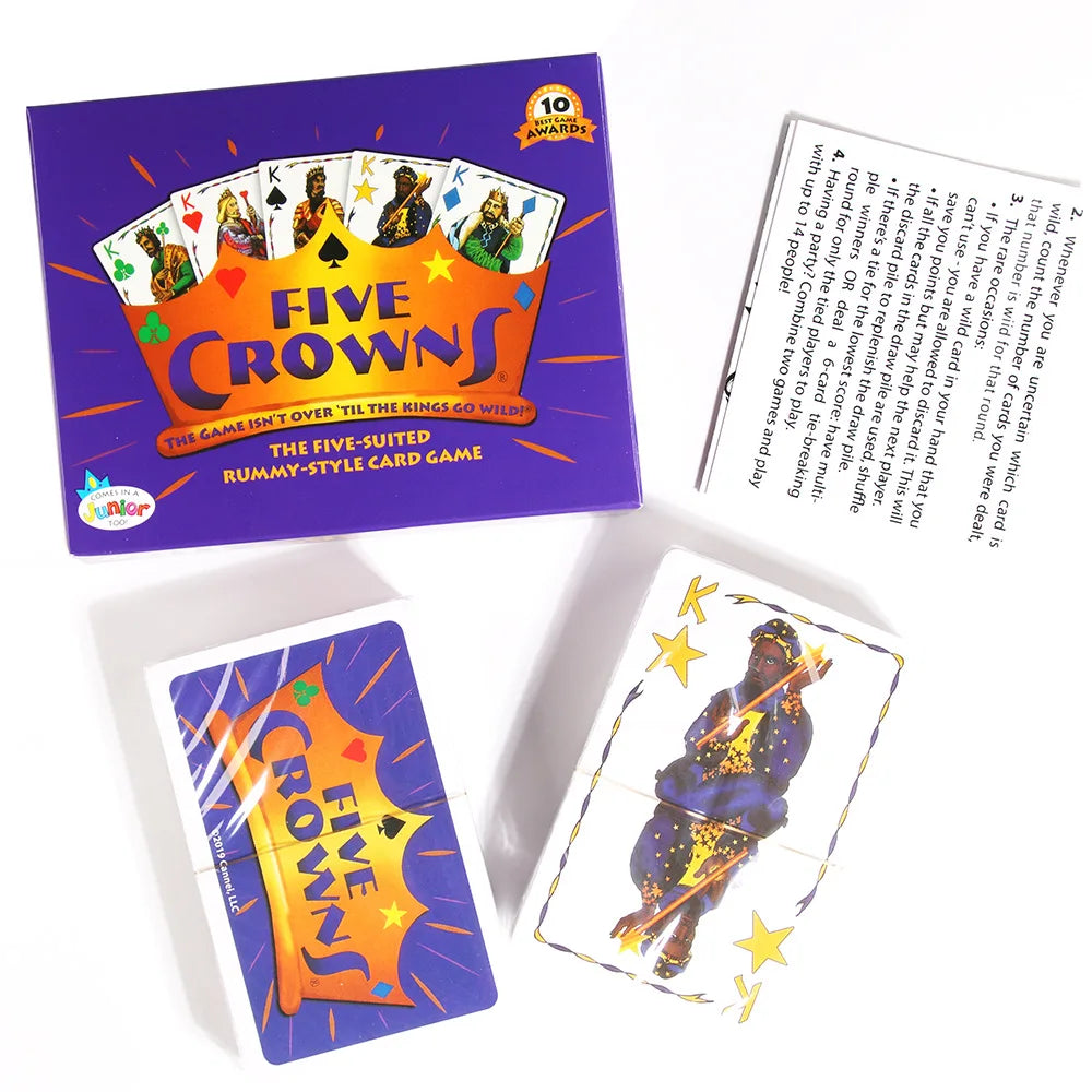 SET Enterprises Five Crowns Card Game Purple High Quality Special Style Board Game Funny Friends Family Interactive Game