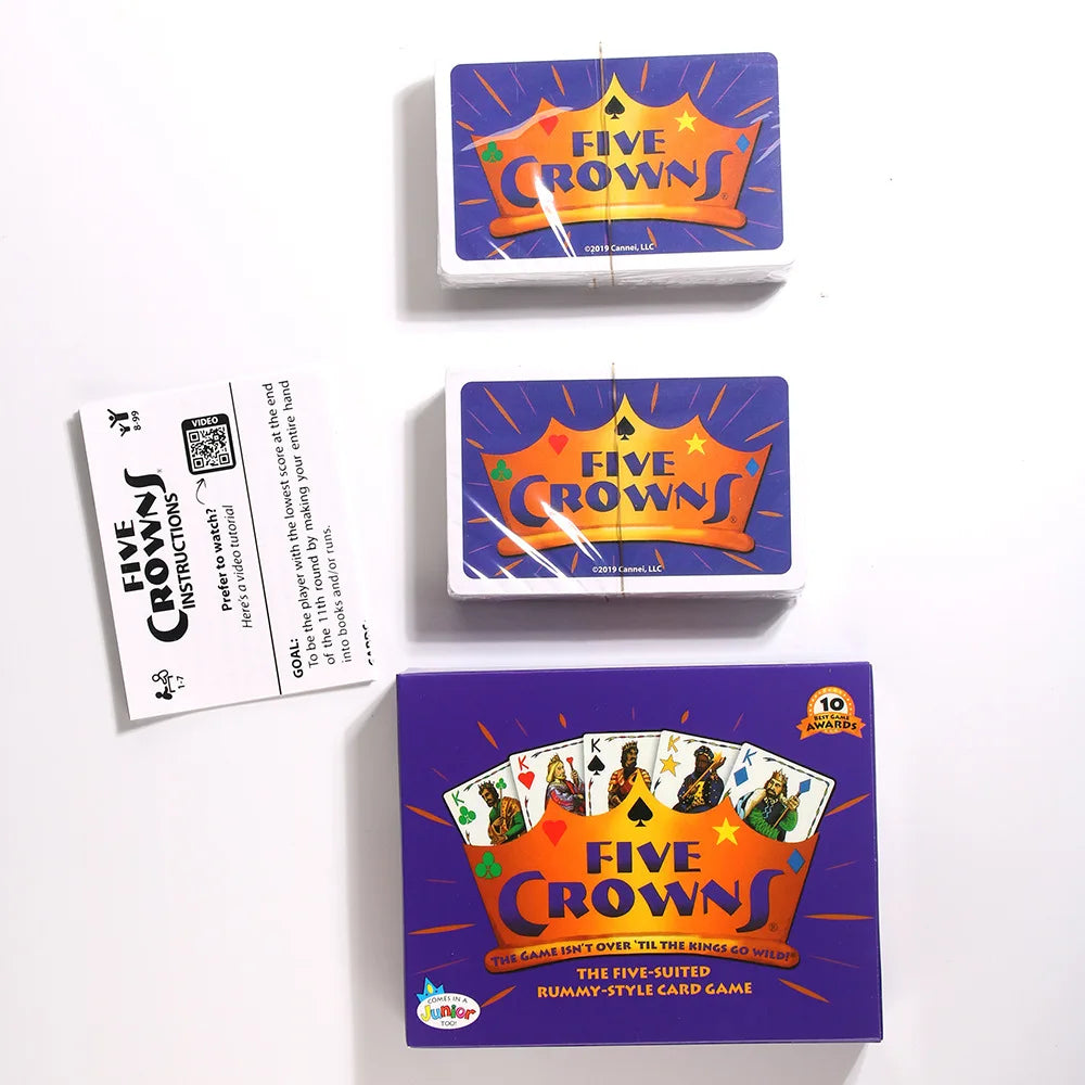 SET Enterprises Five Crowns Card Game Purple High Quality Special Style Board Game Funny Friends Family Interactive Game