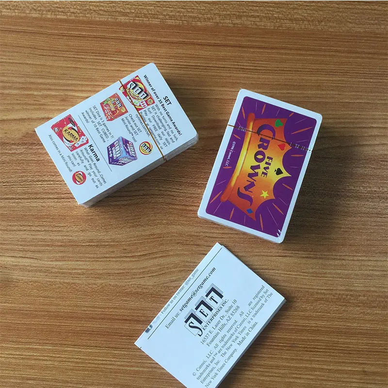 SET Enterprises Five Crowns Card Game Purple High Quality Special Style Board Game Funny Friends Family Interactive Game