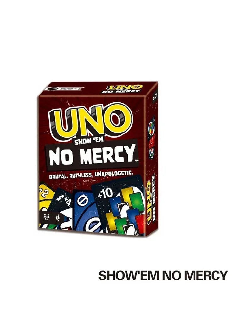 ****Hot UNO NO MERCY Matching Card Game UNO FLIP Multiplayer Family Party Boardgame Funny Friends Entertainment Poker
