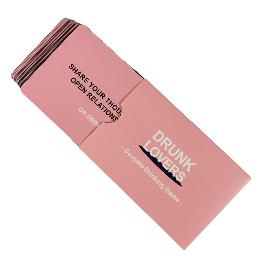 2025 New Kawaii Pink Cute Drunk Lovers Card Game Couples Drinking Game For Party Family Couples Board Game Deck Edition