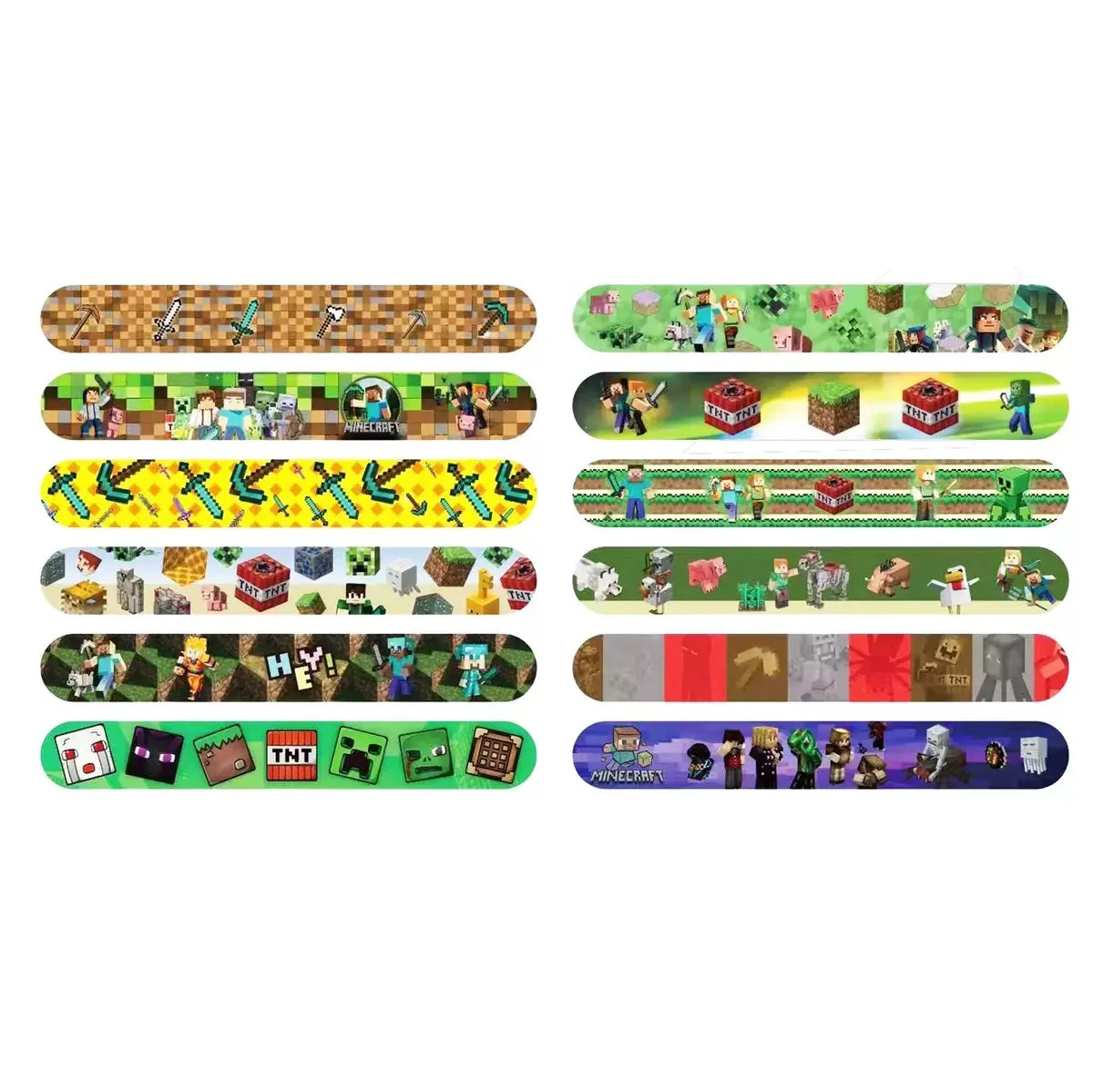 Video Game Birthday Party Favors Bracelets Straw Keychain Kids Miner Craftings Birthday Party Favors Gift School Reward Pinata