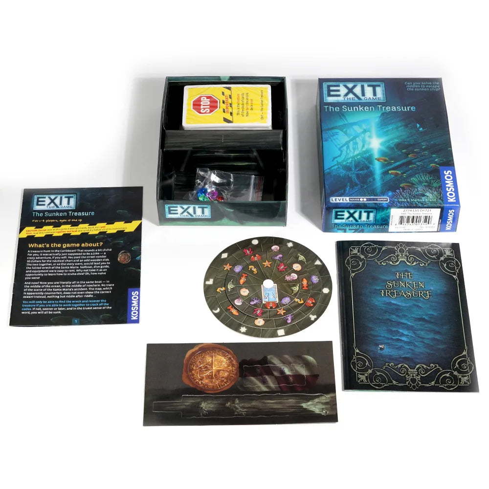 EXIT: The Sunken Treasure - Unique Escape Room Game - 1-4 Players - Puzzle Solving Strategy Board Games